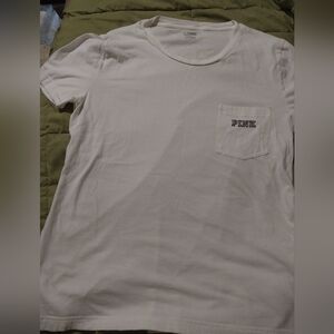 PINK Victoria's Secret White Short Sleeve Tee